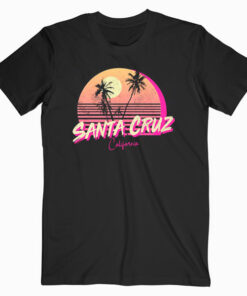 Retro Santa Cruz California Beach Sunset T Shirt