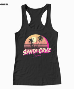 Retro Santa Cruz California Beach Sunset Tank Top