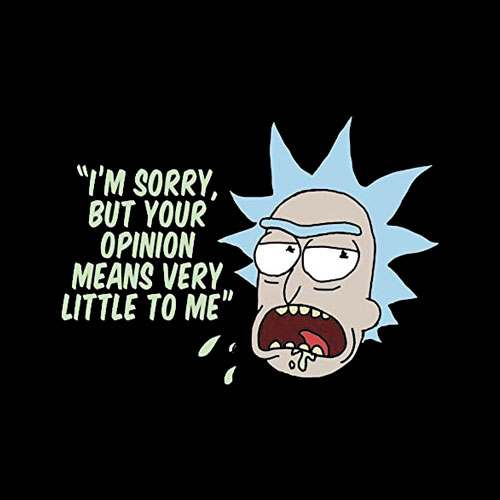 Rick and Morty Your Opinion means Very Little