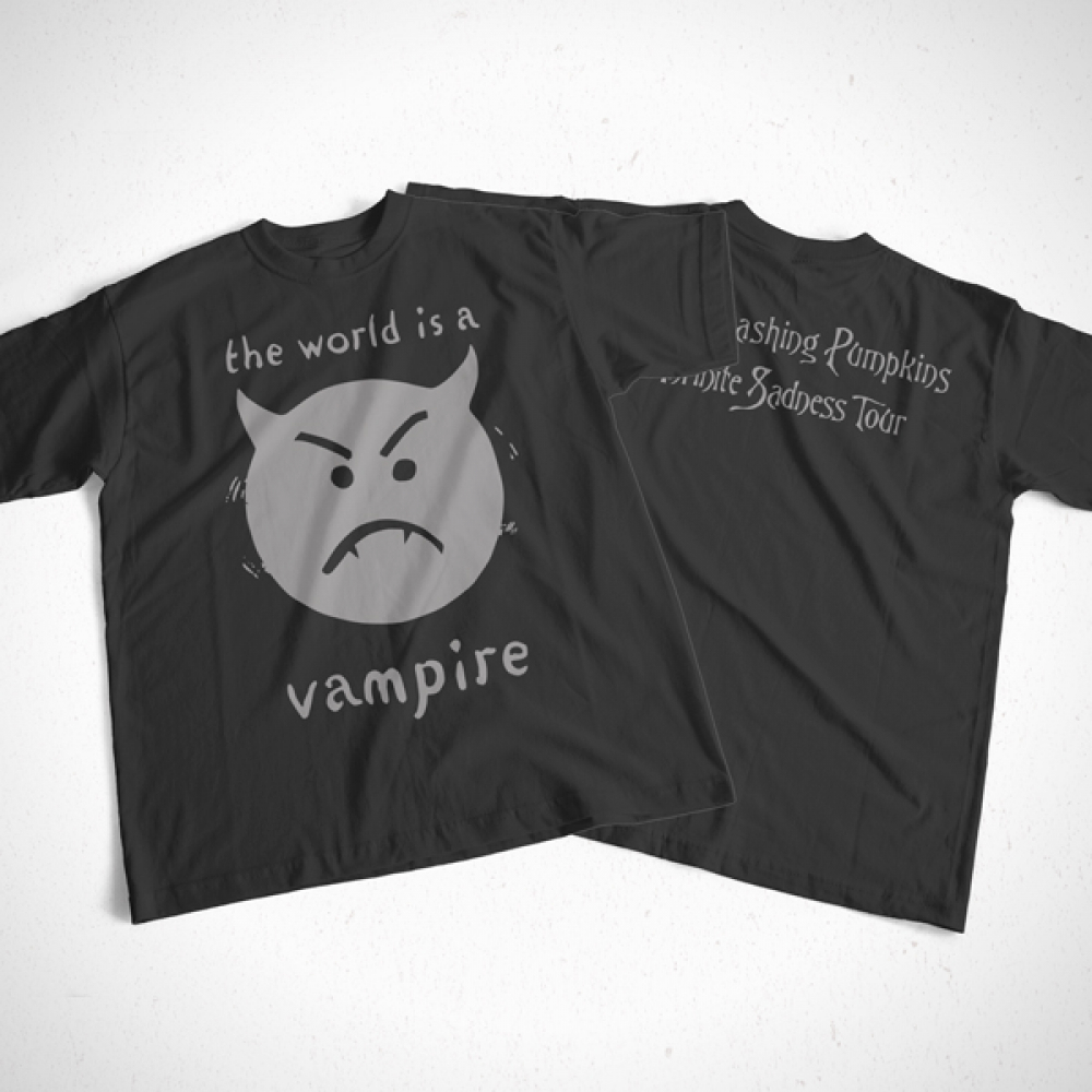 The World Is A Vampire Smashing Pumpkins Band T Shirt Front Back Sides