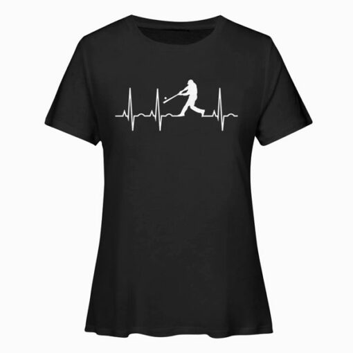 Baseball Player Heartbeat T Shirt