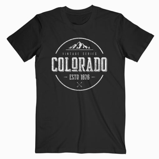 Classic Colorado Vintage Mountain Design T Shirt