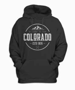 Classic Colorado Vintage Mountain Design Hoodie