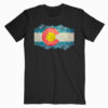 Colorado Flag and Mountains T Shirt