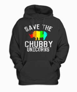 Funny Save the Chubby Unicorns Fat Rhino Hoodie