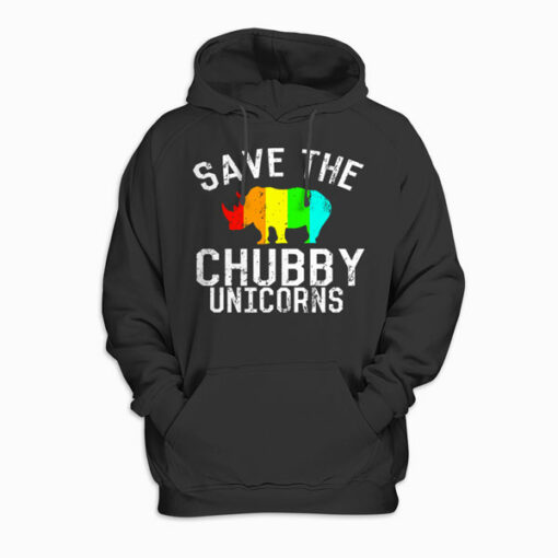 Funny Save the Chubby Unicorns Fat Rhino Hoodie
