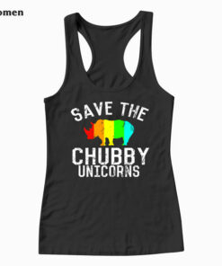 Funny Save the Chubby Unicorns Fat Rhino Tank Top
