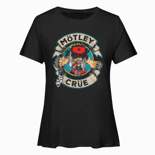 Motley Crue Cartoon Rocker Band T Shirt