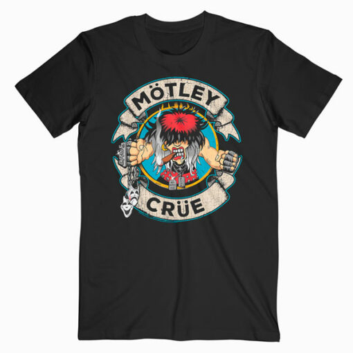 Motley Crue Cartoon Rocker Band T Shirt