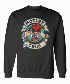 Motley Crue Cartoon Rocker Band Sweatshirt