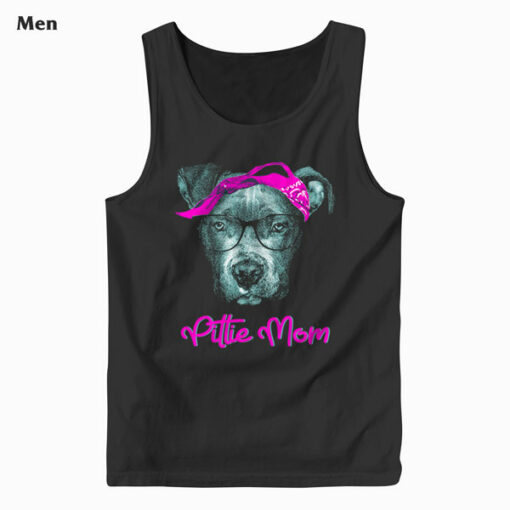 Pittie Mom Pitbull Dog Lovers Mothers Day Gift tank top mn 1