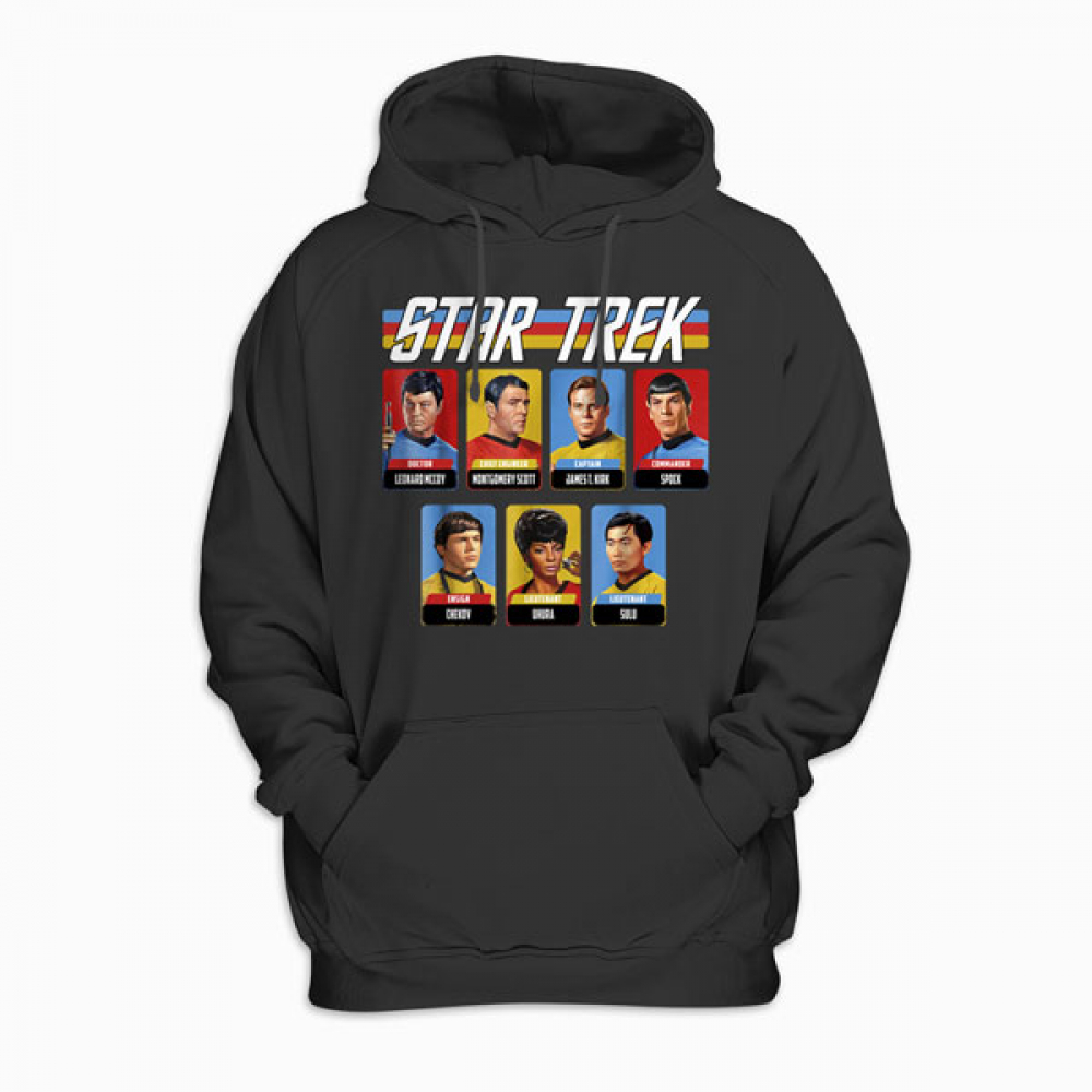 Star Trek Original Series Crew Retro Rainbow Graphic Hoodie