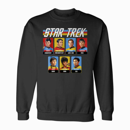 Star Trek Original Series Crew Retro Rainbow Graphic Sweatshirt