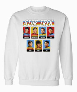Star Trek Original Series Crew Retro Rainbow Graphic Sweatshirt
