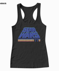Star Wars Classic Retro Slanted Logo Striped '77 Tank Top