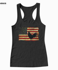 Vintage US Flag Cock Fight Tank Top