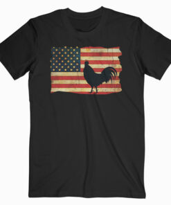 Vintage US Flag Cock Fight T Shirts