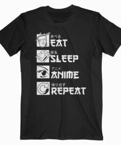 Eat Sleep Anime Repeat Shirt camiseta divertida de regalo de manga japonesa T Shirt