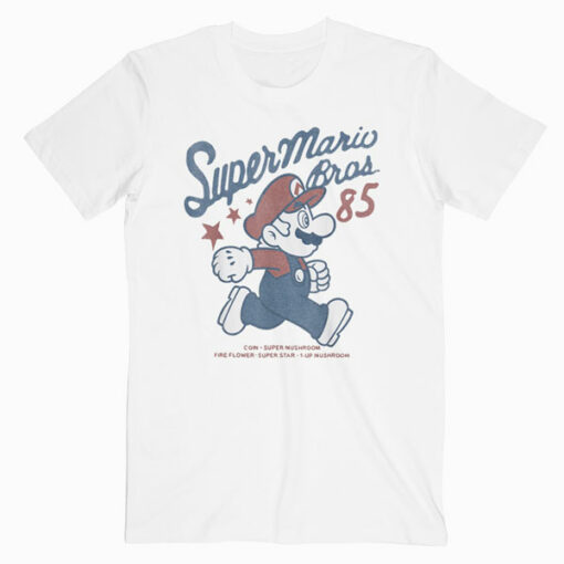 Nintendo Super Mario Brothers '85 Vintage estrellas playera T Shirt