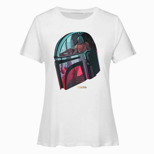 Star Wars The Mandalorian Helmet Scene Fill T Shirt