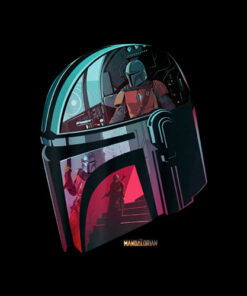 Star Wars The Mandalorian Helmet Scene Fill T Shirt