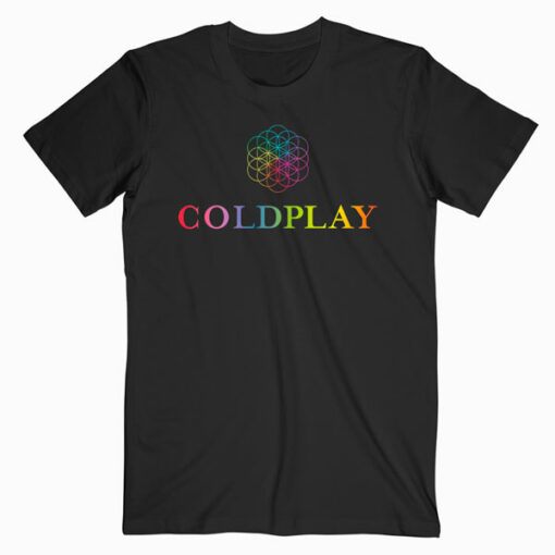 Coldplay Rainbow Logo Head Full Of Dreams Black T Shirt