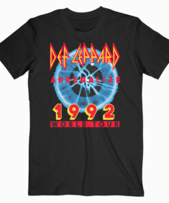 Def Leppard Adrenalize 92 World Tour Rock Band Let's Get Rocked Band T Shirt