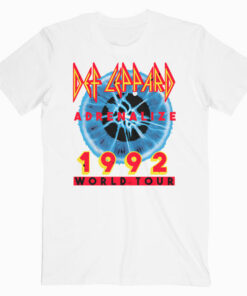 Def Leppard Adrenalize 92 World Tour Rock Band Let's Get Rocked Band T Shirt