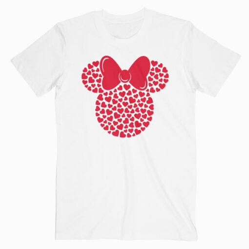 Disney Minnie Mouse Icon Filled with Hearts wt