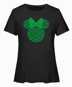 Disney Minnie Mouse Icon Green Shamrocks St Patricks Day T-Shirt