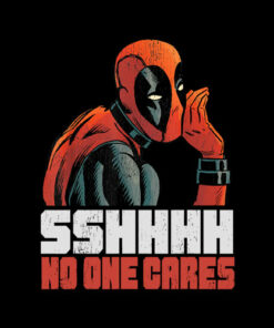 Marvel Deadpool SSHHHH No One Cares Whisper Graphic T-Shirts