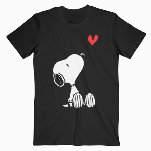 Peanuts Heart Sitting Snoopy T Shirts