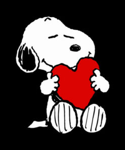 Peanuts Valentine Snoopy Hugging Heart T Shirt