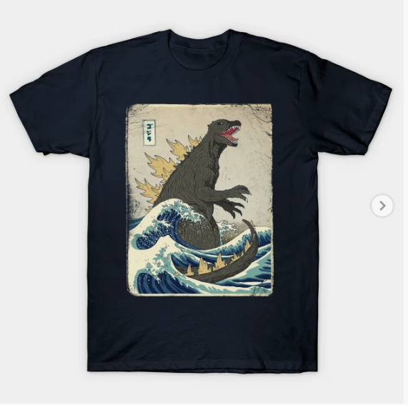 The Great Godzilla off Kanagawa T Shirt