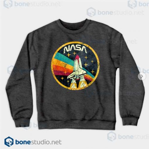 NASA USA Space Agency V03 Charcoal Heather Sweatshirt