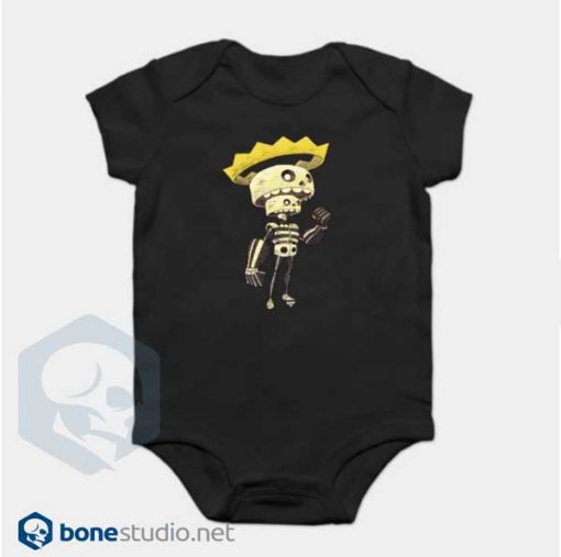 Skeleton Onesie King Skeleton Baby Onesie Black