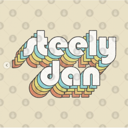 Steely Dan Retro Faded-Style Typography Design T-Shirt Design