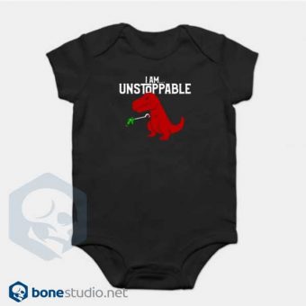 Unstoppable T-Rex Dinosaur Onesie Black
