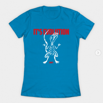 Evolution baby! T-Shirt teal for women