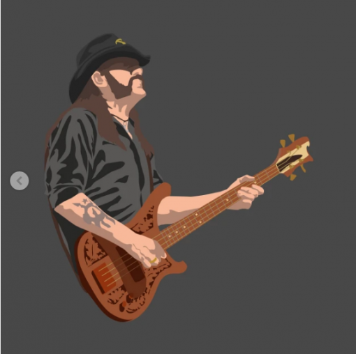 Lemmy Motorhead T-Shirt for men grey color design