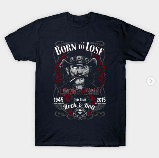 Lemmy_Kilmister T-Shirt for men navy color