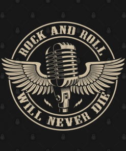Rock and Roll - Will Never Die T-Shirt black design