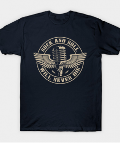 Rock and Roll - Will Never Die T-Shirt navy for men
