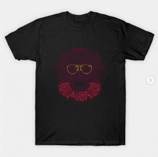 Skull With Sunglasses T-Shirt black for men