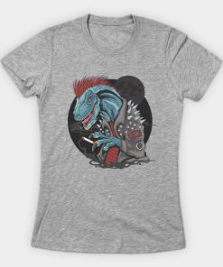 dinosaur punk raptor T-Shirt sport grey for women