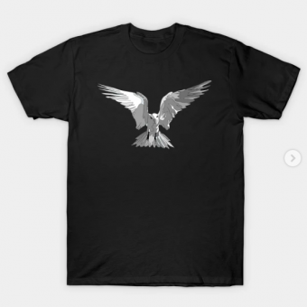 Angel Bird Black and White T-Shirt black for men