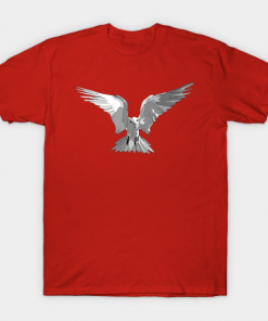 Angel Bird Black and White T-Shirt red for men