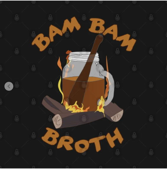 Bam Bam Broth T-Shirt black design
