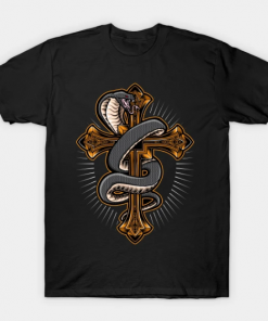 Cross with Snape T-Shirt black for men