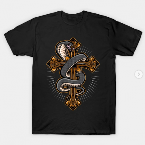 Cross with Snape T-Shirt black for men